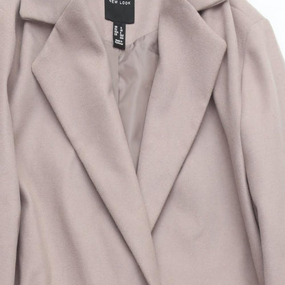 Womens UK Size 10 New Look Beige Overcoat