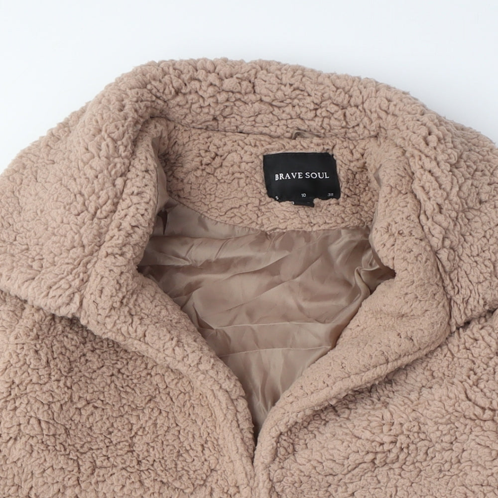 Womens UK Size 10 Brave Soul Beige Puffer Jacket