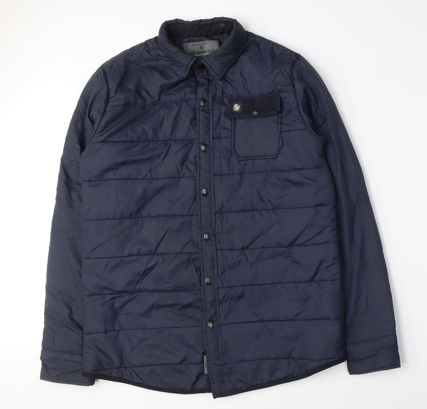 Mens UK Size L Voi Jeans Co. Blue Puffer Jacket