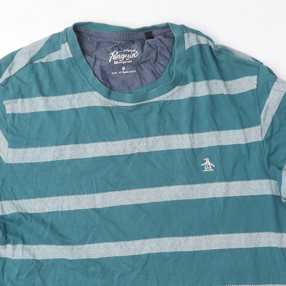 Original Penguin Men's Blue Striped T-Shirt, M