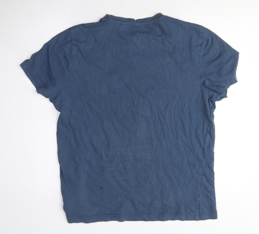 Original Penguin Men's Blue Crew Neck T-Shirt, Size M