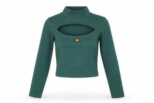 Womens UK Size 8 ellesse Green Basic T-Shirt