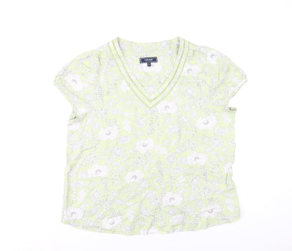Womens UK Size 14 Maine Green Basic T-Shirt