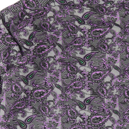 Pamoni Mens Multicoloured Geometric Cotton Button-Up Size 16 Collared Button
