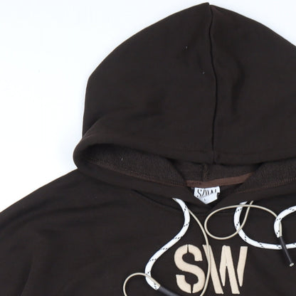 Stay Above World Mens Brown Cotton Pullover Hoodie Size L