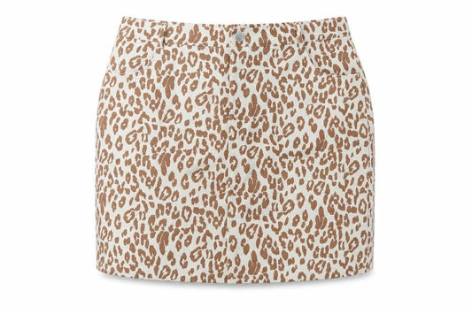 Daisy Street Womens Beige Animal Print Polyester A-Line Skirt Size 20 Zip