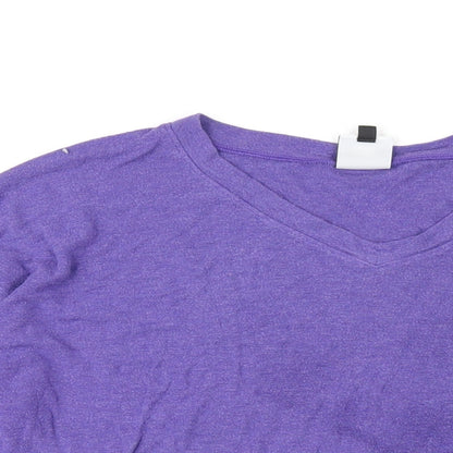 Womens UK Size M CAbi Purple Basic T-Shirt