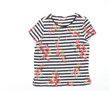 Womens UK Size 14 Per Una Multicoloured Basic T-Shirt