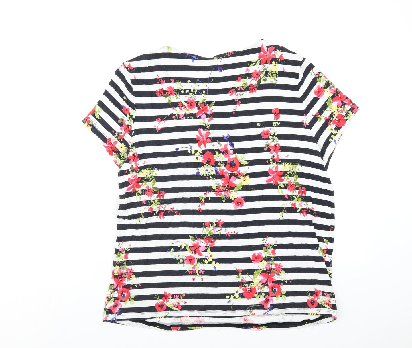 Womens UK Size 14 Per Una Multicoloured Basic T-Shirt