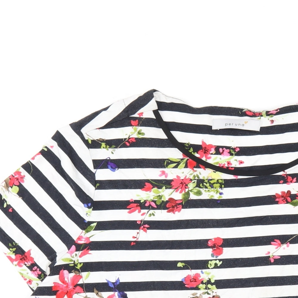 Womens UK Size 14 Per Una Multicoloured Basic T-Shirt