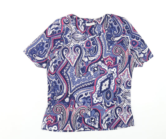 Womens UK Size 12 Classic Multicoloured Basic T-Shirt