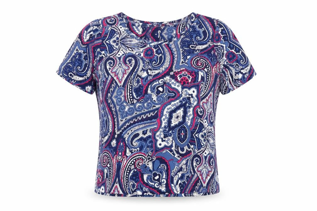 Womens UK Size 12 Classic Multicoloured Basic T-Shirt