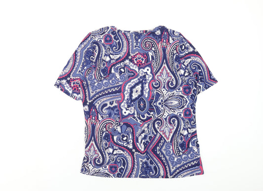 Womens UK Size 12 Classic Multicoloured Basic T-Shirt