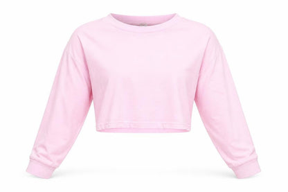 Womens UK Size 8 ASOS Pink Cropped T-Shirt