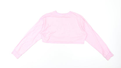 Womens UK Size 8 ASOS Pink Cropped T-Shirt