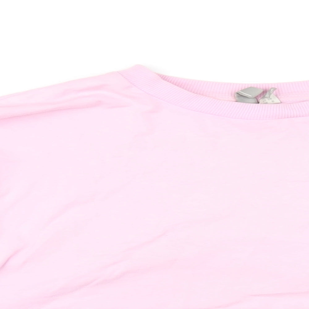 Womens UK Size 8 ASOS Pink Cropped T-Shirt