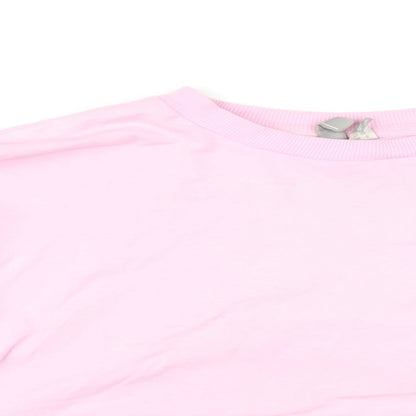 Womens UK Size 8 ASOS Pink Cropped T-Shirt