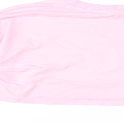 Womens UK Size 8 ASOS Pink Cropped T-Shirt