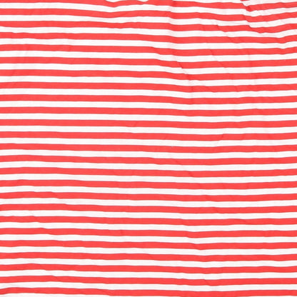 Womens UK Size L Zara Red Basic T-Shirt