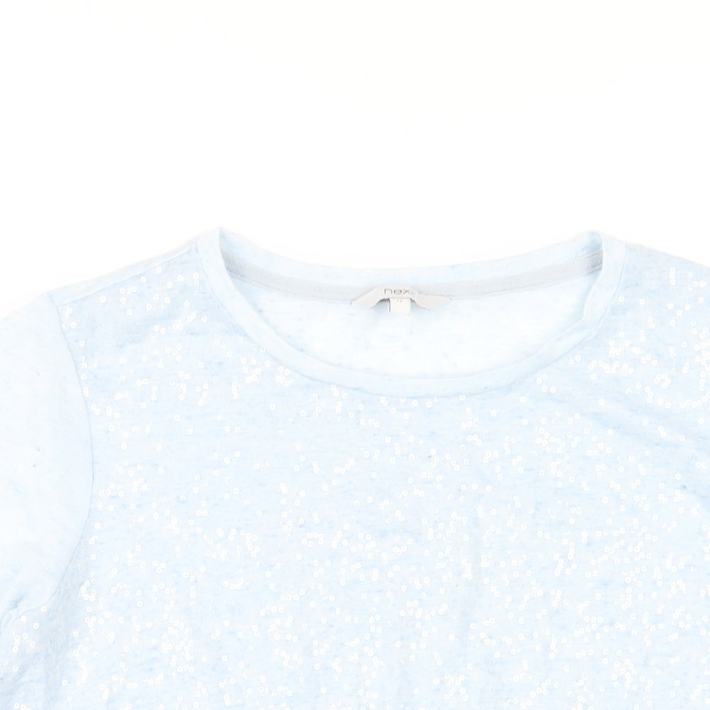 Womens UK Size 12 NEXT Blue Basic T-Shirt