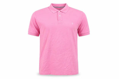 Marks & Spencer Mens Pink Cotton Polo Size M Collared Button