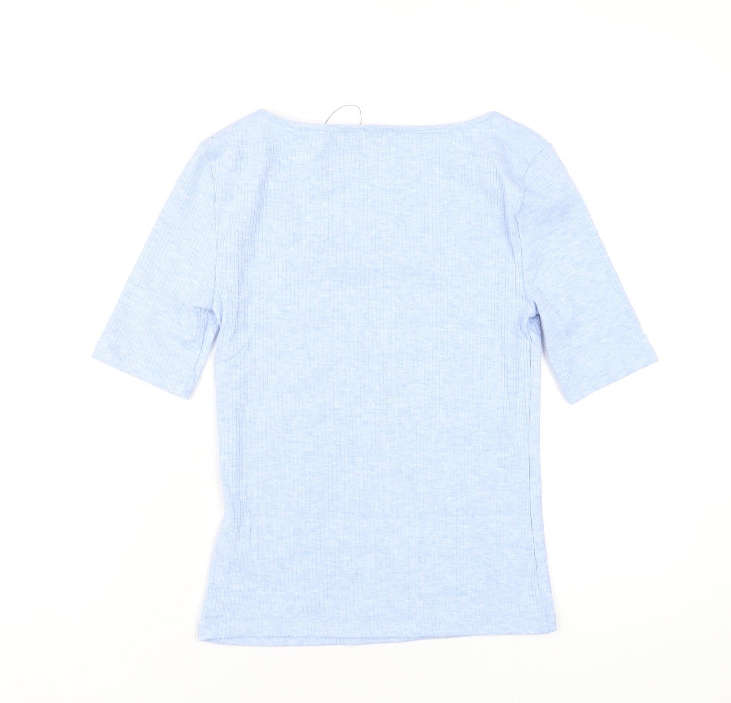 Womens UK Size 8 Marks and Spencer Blue Basic T-Shirt