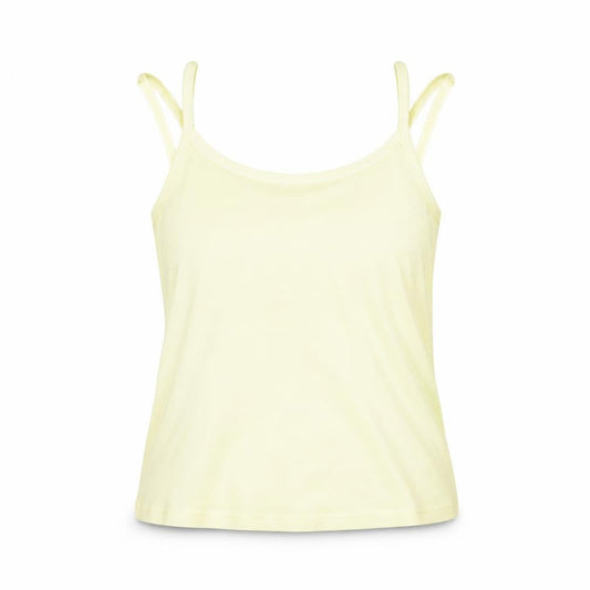 Marks & Spencer Womens Yellow Cotton Camisole Tank Size 10 Round Neck