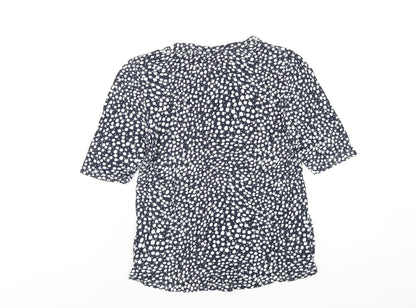 Womens UK Size 10 Marks and Spencer Blue Basic T-Shirt