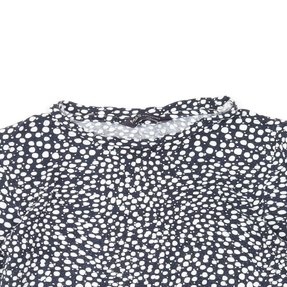 Womens UK Size 10 Marks and Spencer Blue Basic T-Shirt