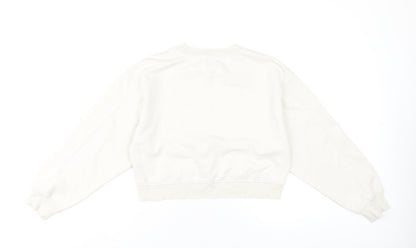 Zara Womens Beige Cotton Pullover Sweatshirt Size M Pullover