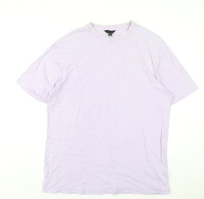 Womens UK Size 14 New Look Purple Basic T-Shirt