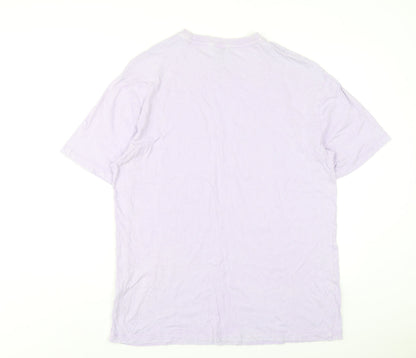 Womens UK Size 14 New Look Purple Basic T-Shirt