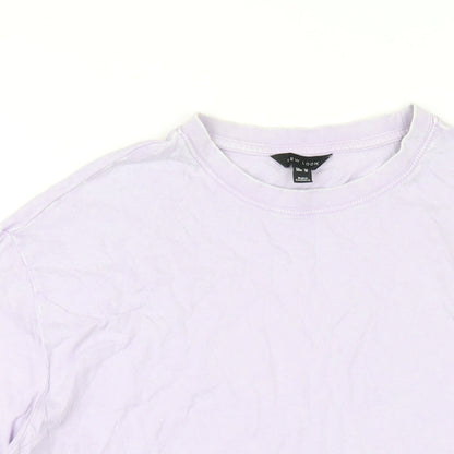 Womens UK Size 14 New Look Purple Basic T-Shirt