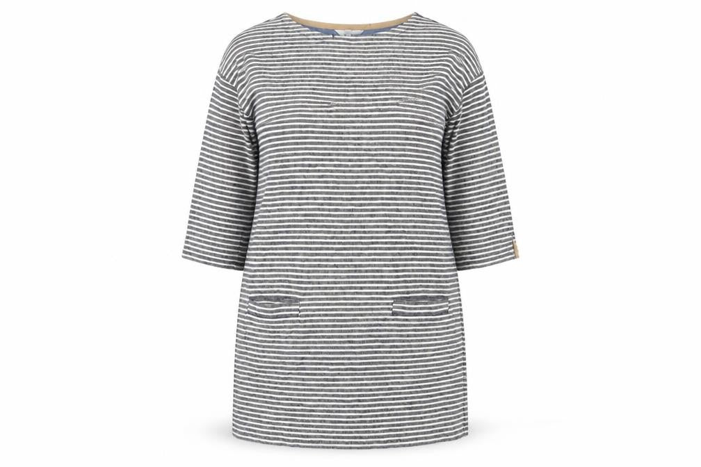 NEXT Womens Blue Striped Cotton A-Line Size 18 Round Neck Pullover