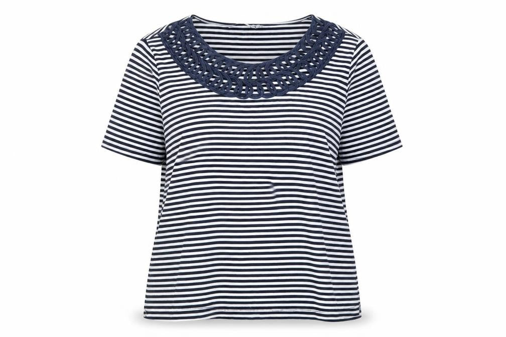 Womens UK Size 22 Joanna Hope Blue Basic T-Shirt