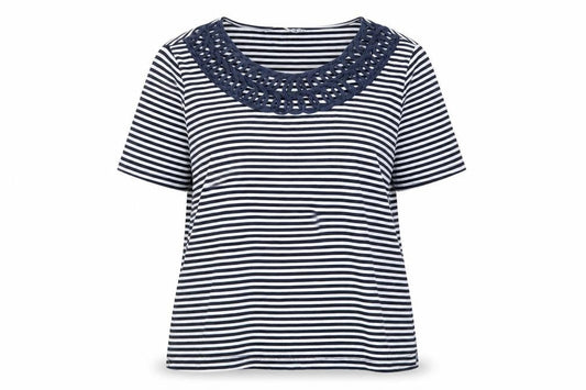 Womens UK Size 22 Joanna Hope Blue Basic T-Shirt