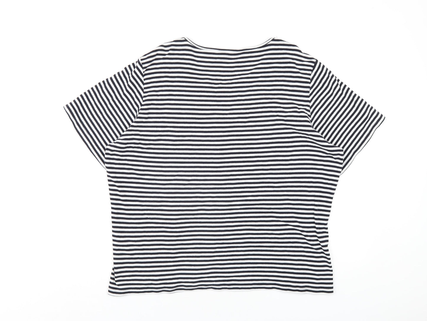 Womens UK Size 22 Joanna Hope Blue Basic T-Shirt