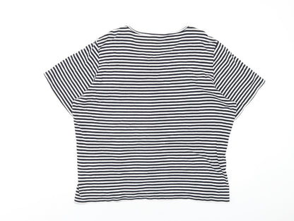 Womens UK Size 22 Joanna Hope Blue Basic T-Shirt