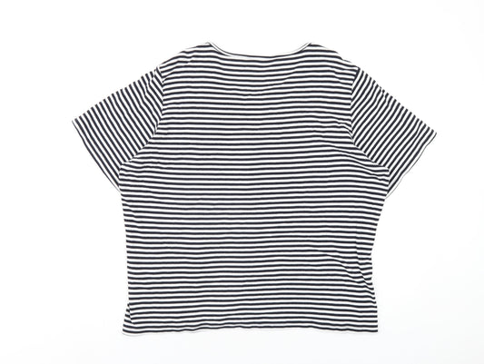 Womens UK Size 22 Joanna Hope Blue Basic T-Shirt