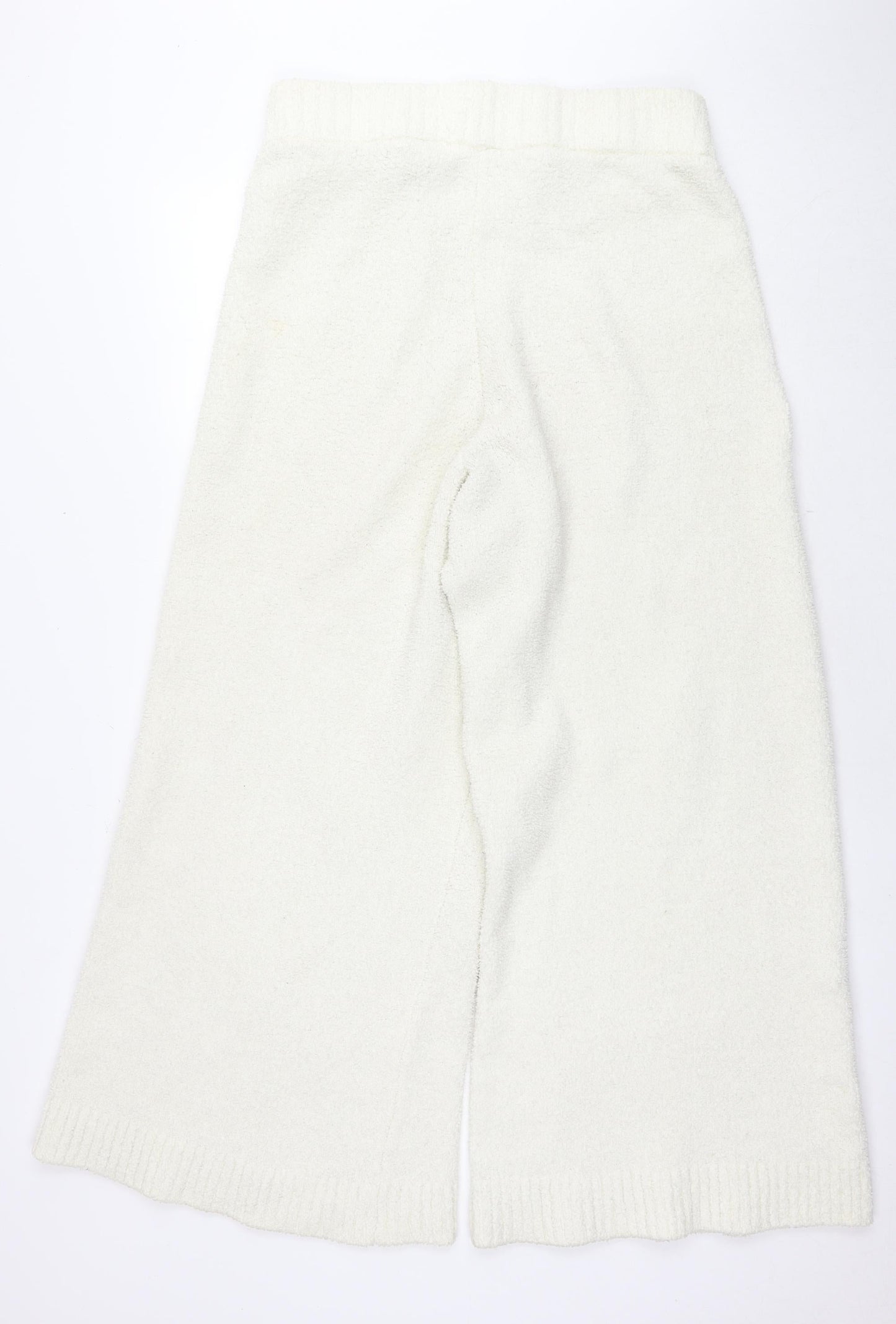 Womens UK Size L H&M Regular Fit Jogger White Trousers
