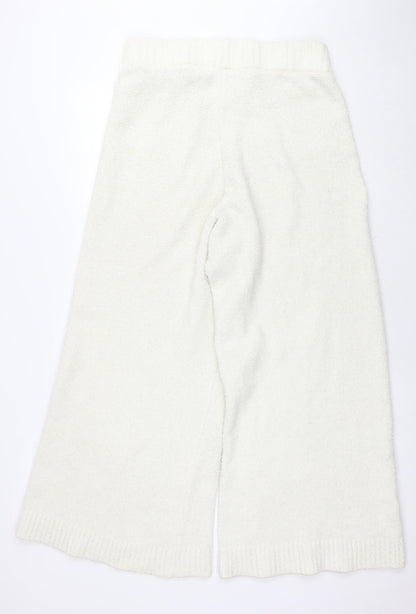 Womens UK Size L H&M Regular Fit Jogger White Trousers