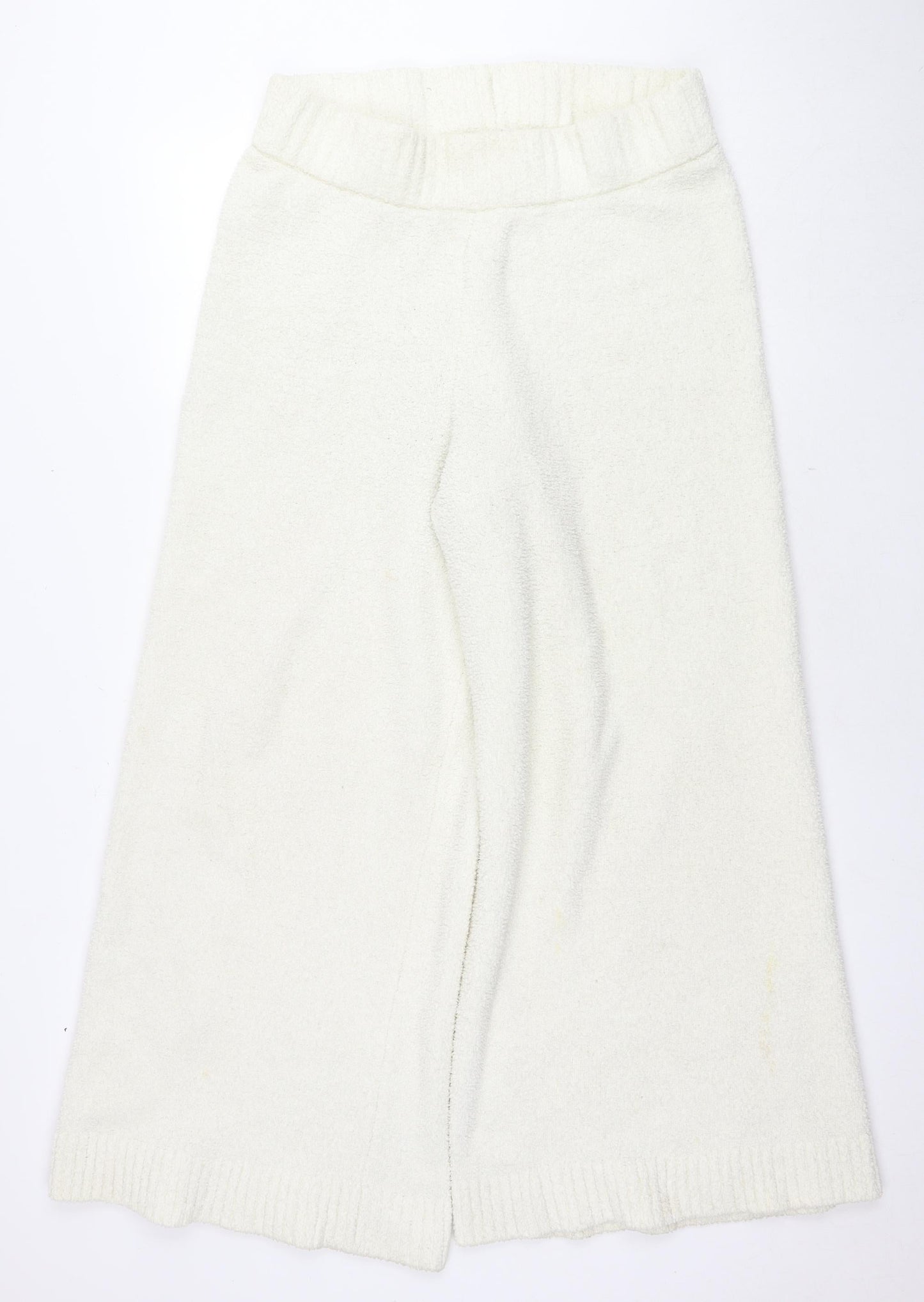Womens UK Size L H&M Regular Fit Jogger White Trousers