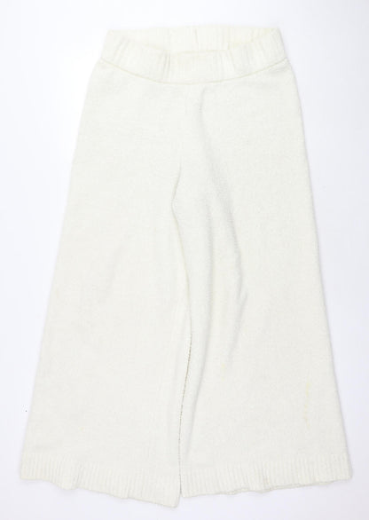 Womens UK Size L H&M Regular Fit Jogger White Trousers