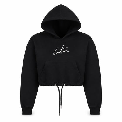 Coulture Womens Black Cotton Pullover Hoodie Size XS Pullover