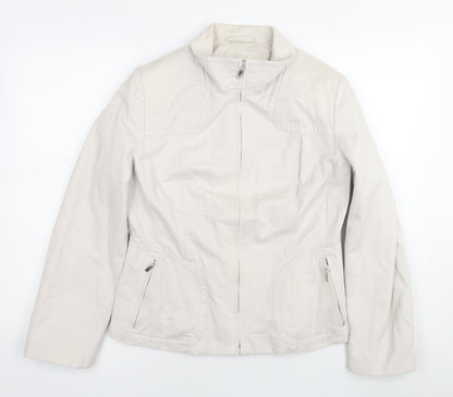 Marks and Spencer Womens Beige Jacket Size 16 Zip