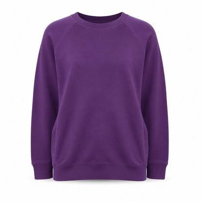 Next Womens Purple Cotton Pullover Sweatshirt Size L Pullover