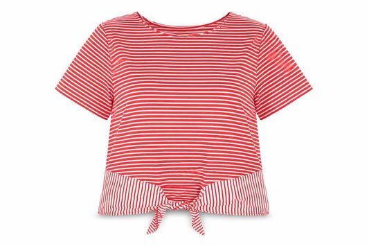 Womens UK Size 14 Yumi Red Basic T-Shirt