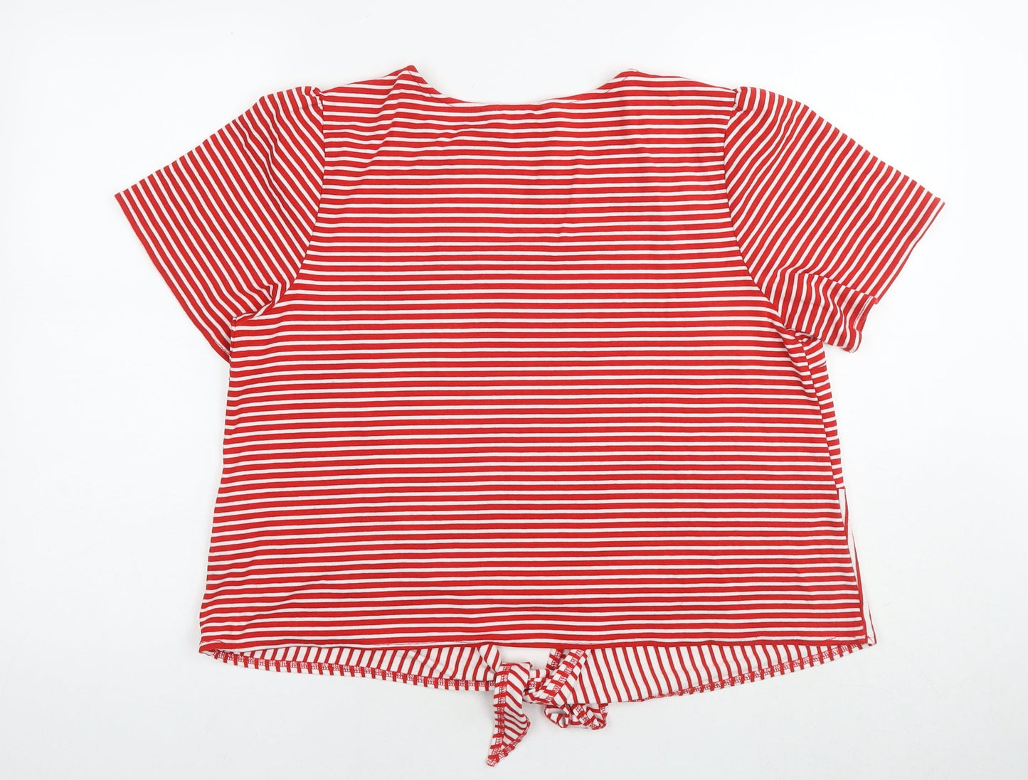 Womens UK Size 14 Yumi Red Basic T-Shirt