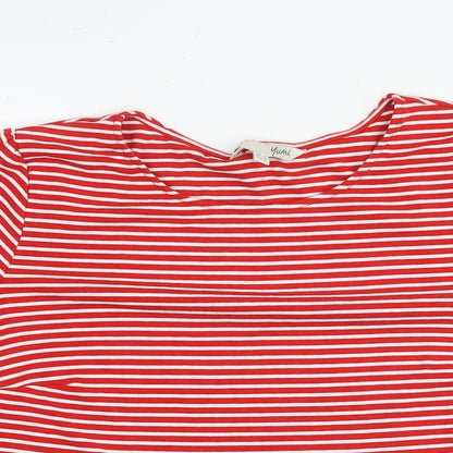 Womens UK Size 14 Yumi Red Basic T-Shirt