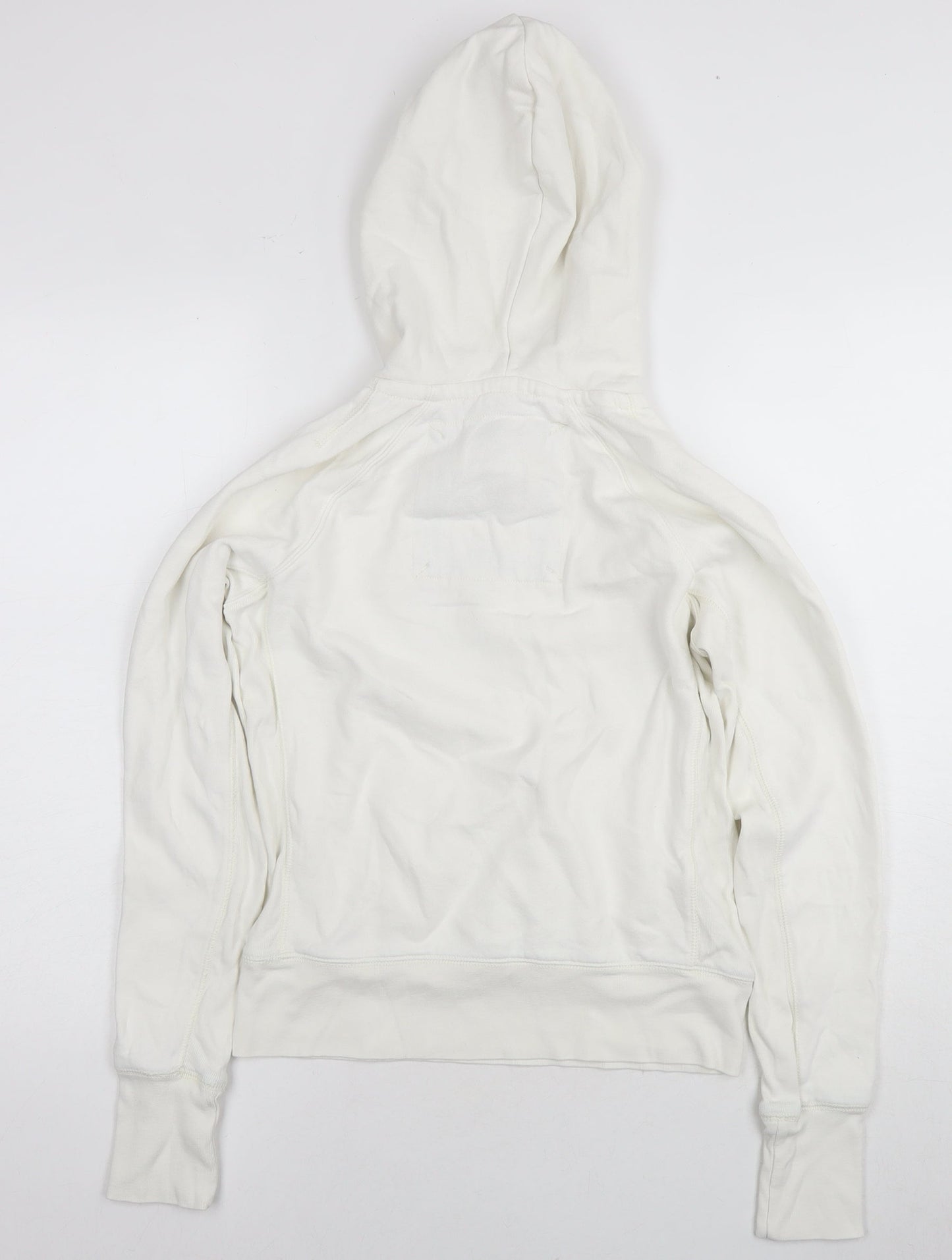 American Eagle Outfitters Womens White Cotton Pullover Hoodie Size XS Pullover - Logo